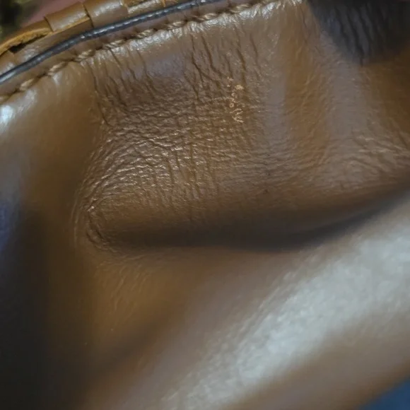 Coach Kristin Brown Woven Leather Handbag - Picture 9 of 9